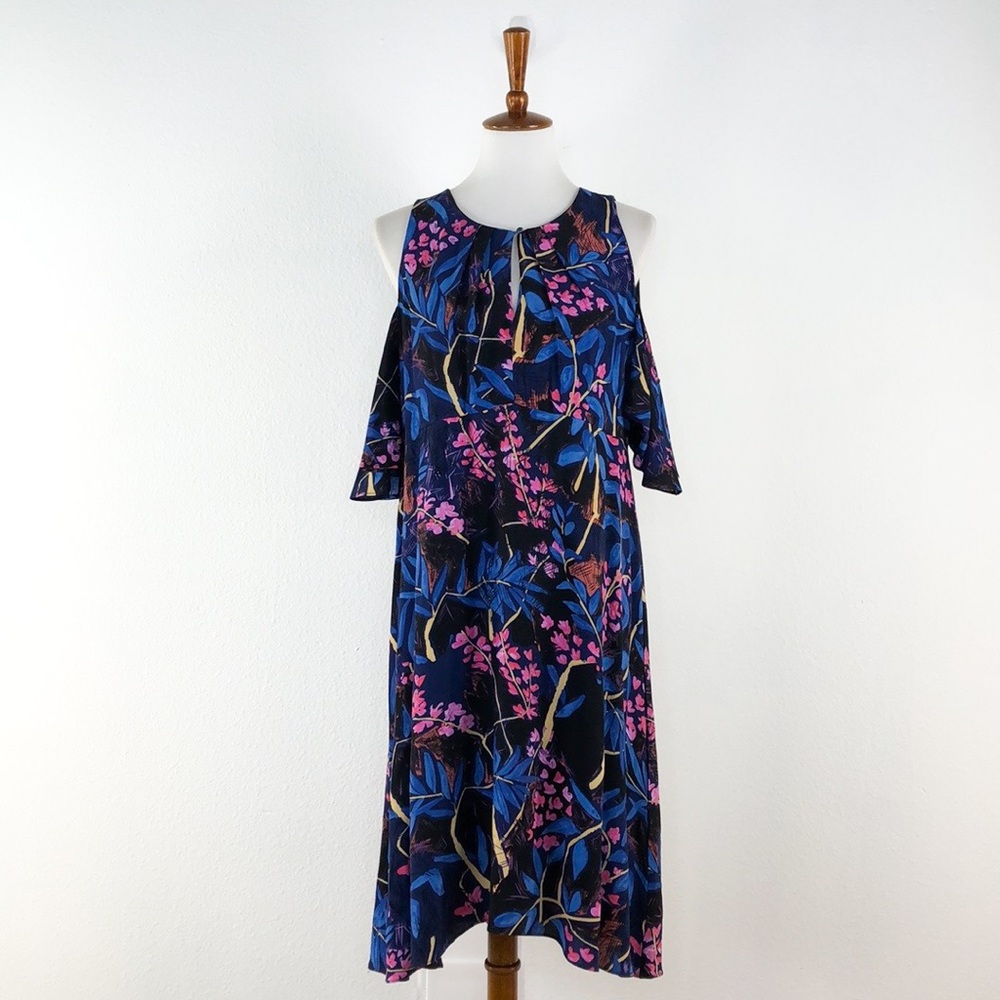 Maeve By Anthropologie Navy Floral Print Dress - Picture 2 of 8